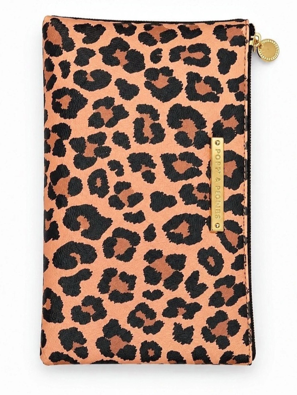Poppy & Peonies Leopard Print Cosmetic Pouch